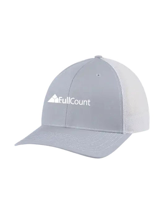 Richardson Adjustable Snapback Original 112 Trucker Cap Light Heather Grey w/White Mesh w/FullCount Logo
