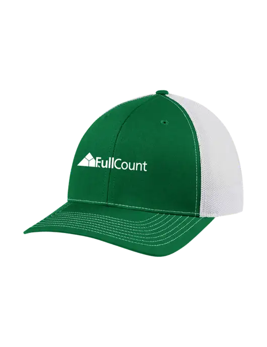 Richardson Adjustable Snapback Original 112 Trucker Cap Kelly w/White Mesh w/FullCount Logo