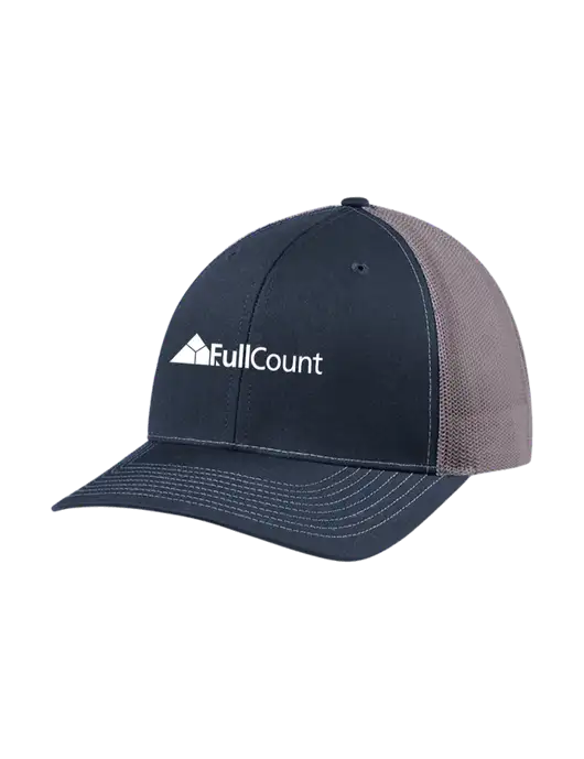 Richardson Adjustable Snapback Original 112 Trucker Cap Navy w/Charcoal Mesh w/FullCount Logo