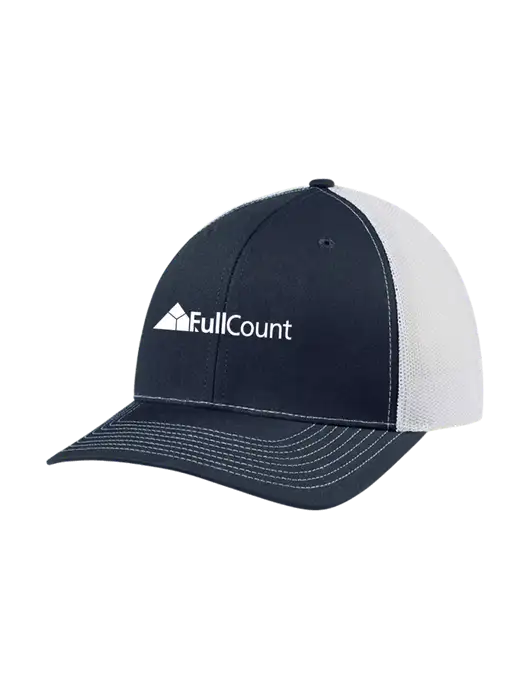 Richardson Adjustable Snapback Original 112 Trucker Cap Navy w/White Mesh w/FullCount Logo