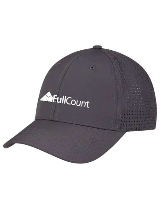 Charcoal Performance Stretchable Cap Hook & Loop w/FullCount Logo