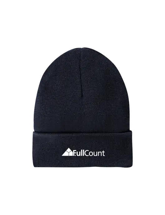 Recycled True Navy Beanie w/FullCount Logo