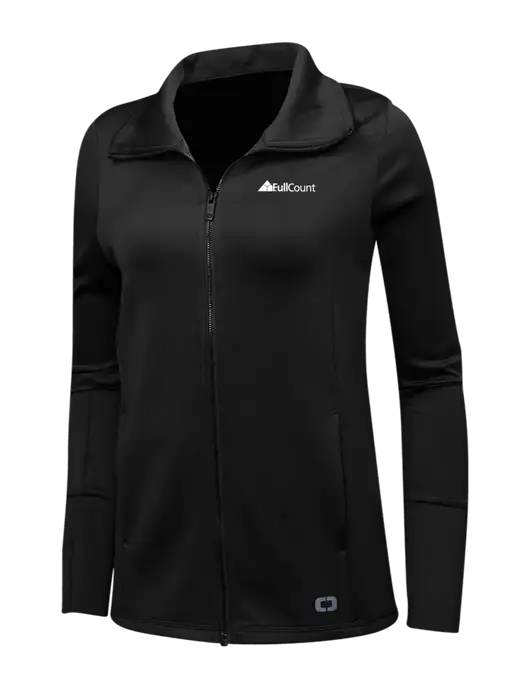 OGIO Black Womens Endurance Modern Performance Full-Zip w/FullCount Logo