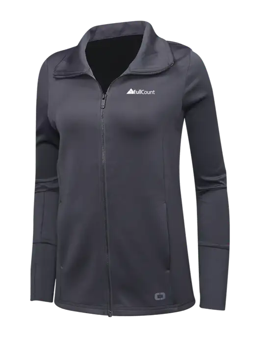 OGIO Dark Grey Womens Endurance Modern Performance Full-Zip w/FullCount Logo