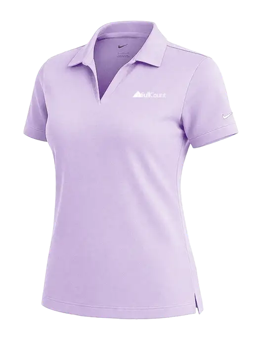 NIKE Light Purple Womens Dri-Fit Micro Pique Polo w/FullCount Logo