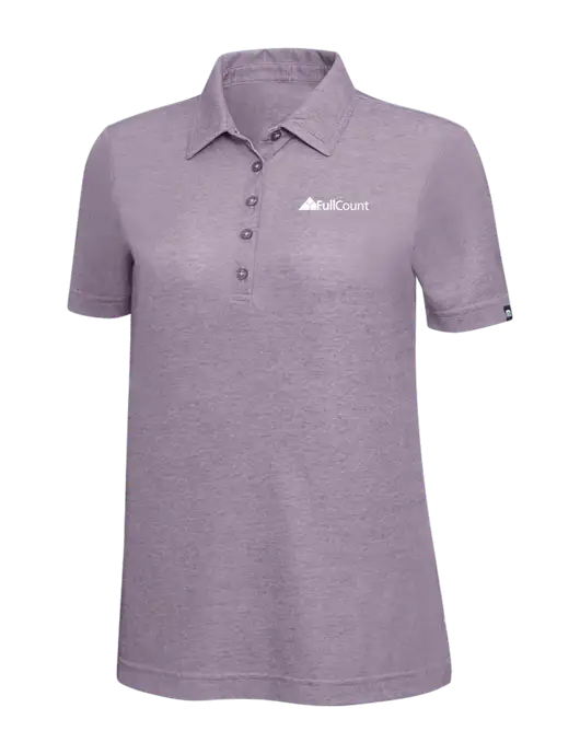 TravisMathew Light Purple Heather Womens Oceanside Polo w/FullCount Logo