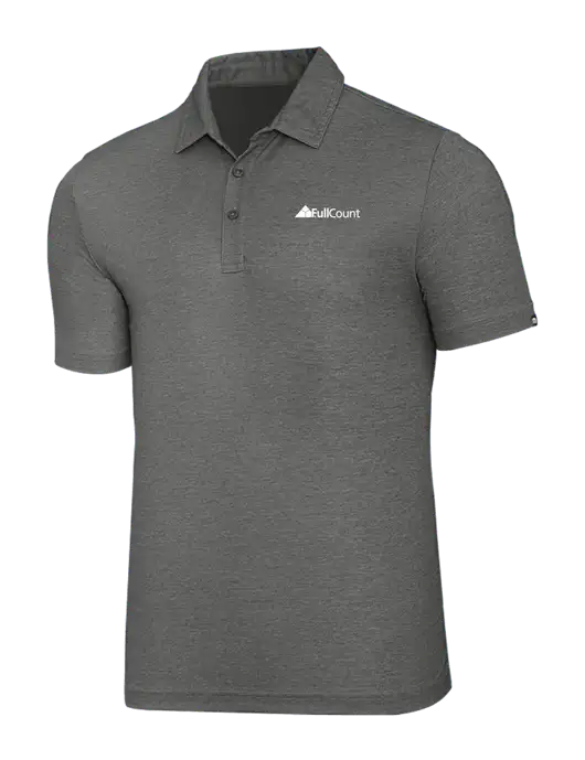 TravisMathew Grey Heather Oceanside Polo w/FullCount Logo