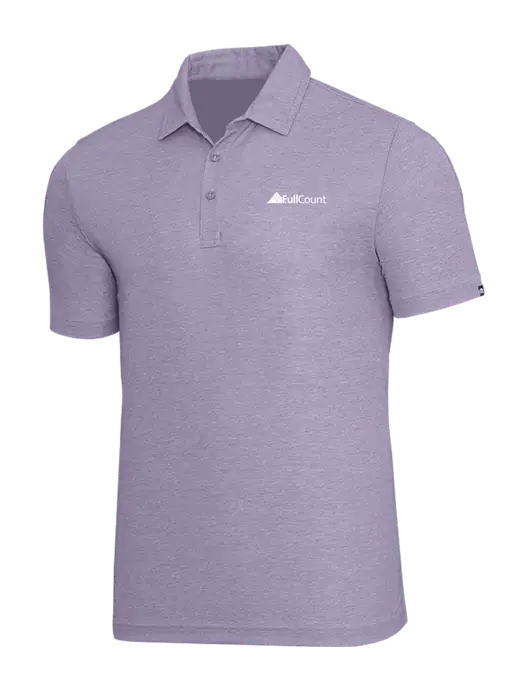TravisMathew Light Purple Heather Oceanside Polo w/FullCount Logo