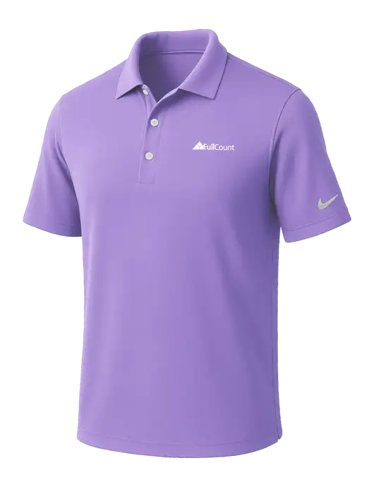 NIKE Light Purple Dri-Fit Micro Pique Polo w/FullCount Logo