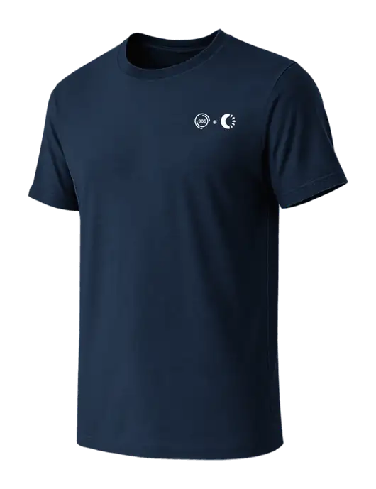 BELLA+CANVAS Navy CVC Short Sleeve Tee w/365 Cantaloupe Logo