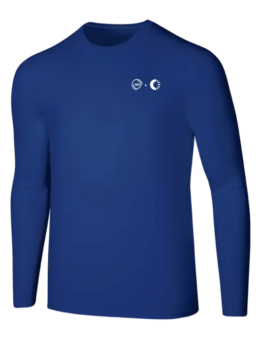 Seriously Soft Dark Royal Long Sleeve T-Shirt w/365 Cantaloupe Logo