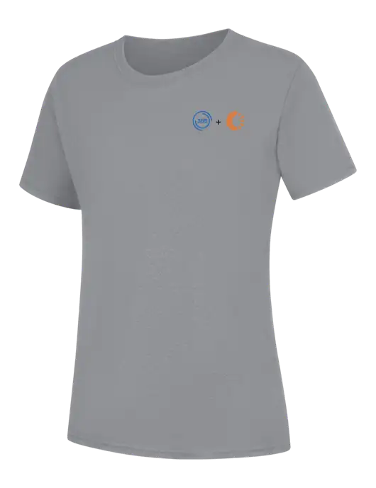 Womens Light Grey Heather Core Blend Tee w/365 Cantaloupe Logo