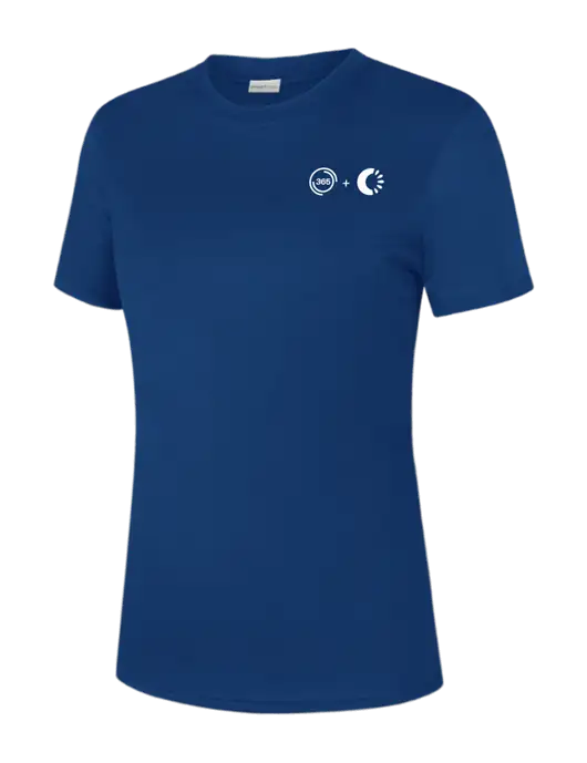 Womens Royal PosiCharge Competitor Tee w/365 Cantaloupe Logo