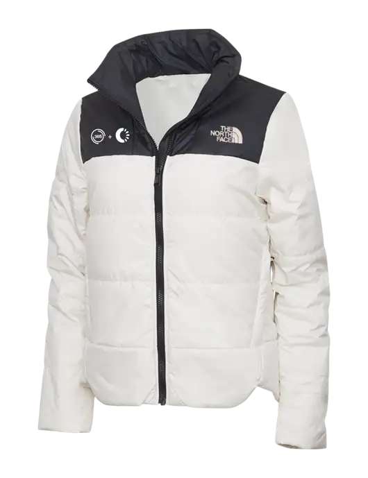 North Face Womens Vintage White Everyday Insulated Jacket w/365 Cantaloupe Logo