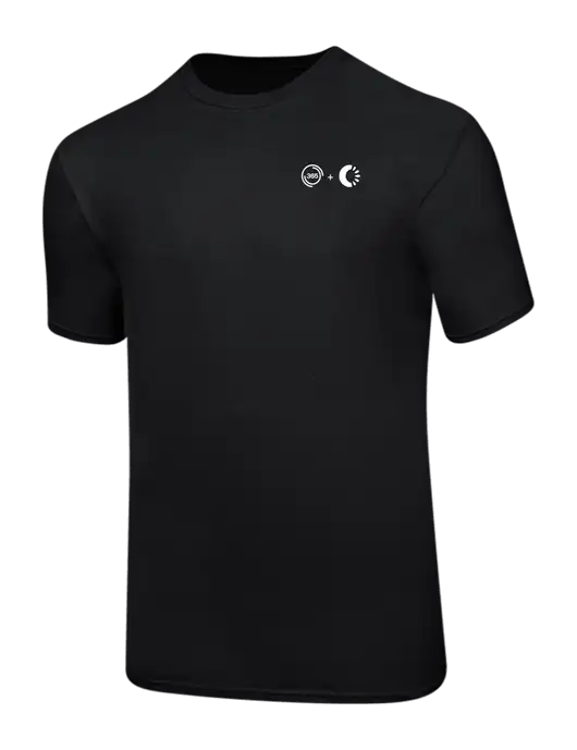 Ring Spun Jet Black 4.5 oz T-Shirt w/365 Cantaloupe Logo