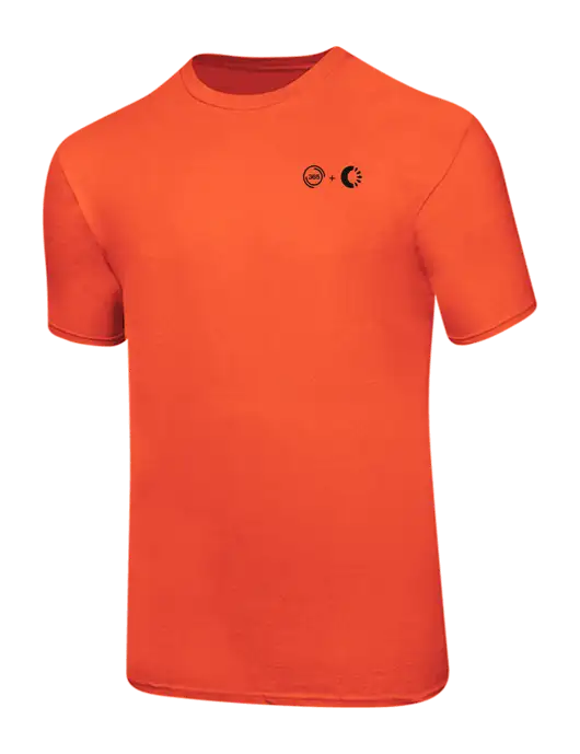 Ring Spun Orange 4.5 oz T-Shirt w/365 Cantaloupe Logo