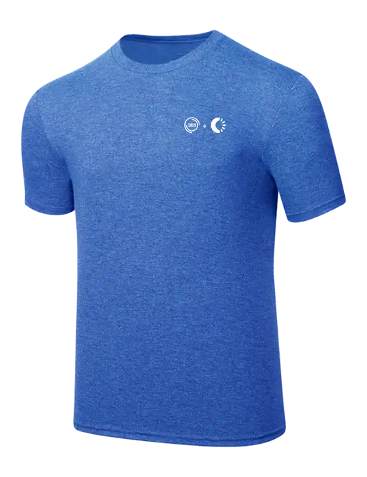 Simply Soft Royal Frost 4.5oz  Poly/Combed Ring Spun Cotton T-Shirt w/365 Cantaloupe Logo