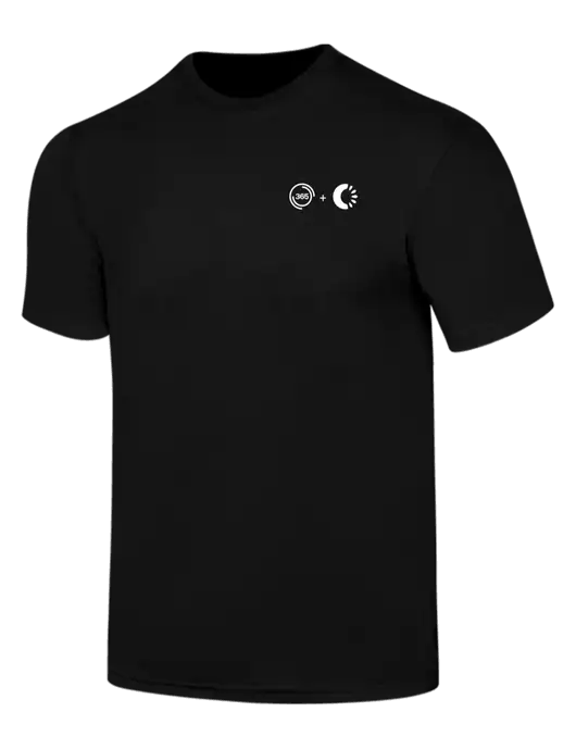 Simply Soft Black 4.5oz  Poly/Combed Ring Spun Cotton T-Shirt w/365 Cantaloupe Logo