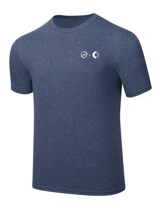 Simply Soft Navy Frost 4.5oz  Poly/Combed Ring Spun Cotton T-Shirt w/365 Cantaloupe Logo