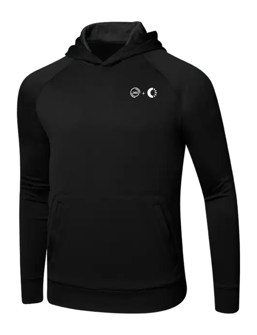 Tech Black Fleece Hooded Sweatshirt w/365 Cantaloupe Logo