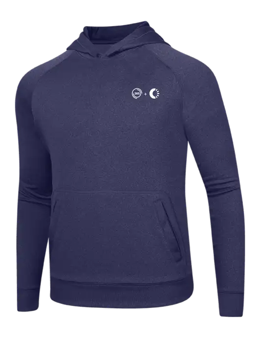 Tech True Navy Fleece Hooded Sweatshirt w/365 Cantaloupe Logo