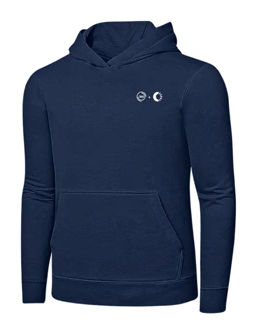 Navy 7.8 oz Ring Spun Hooded Sweatshirt w/365 Cantaloupe Logo