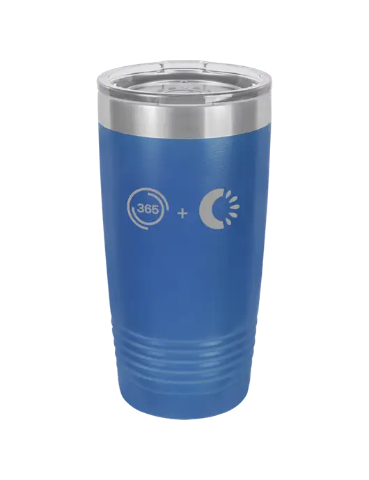Polar Camel 20 oz Powder Coated Royal Vacuum Insulated Tumbler w/365 Cantaloupe Logo