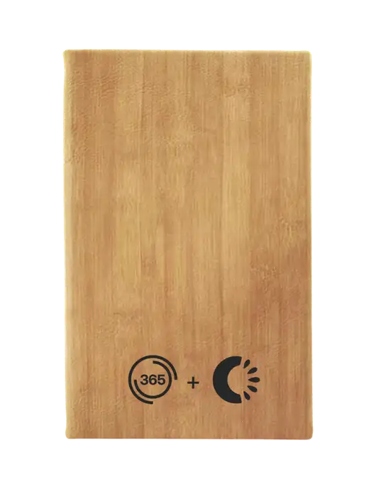 Bamboo Leatherette 5.25 x 8.25 Journal w/365 Cantaloupe Logo