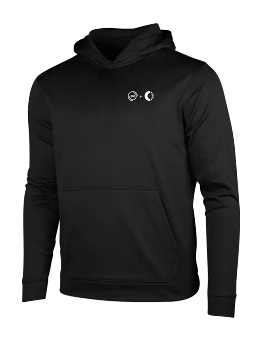 Black Fleece Sport-Wick Hooded Pullover w/365 Cantaloupe Logo