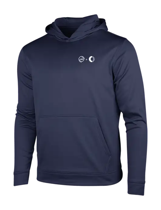 Navy Sport-Wick Fleece Hooded Pullover w/365 Cantaloupe Logo