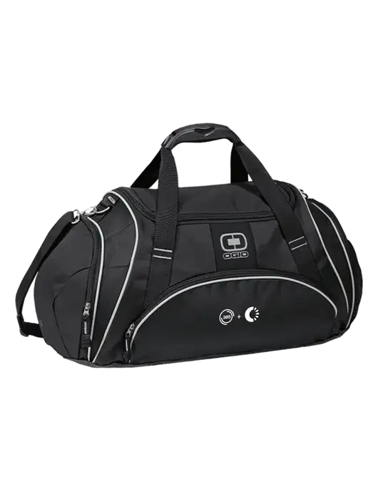 OGIO Black Crunch Duffel
 w/365 Cantaloupe Logo
