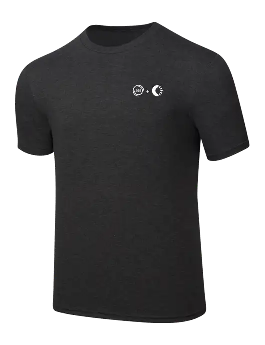 Simply Soft Black Frost 4.5oz  Poly/Combed Ring Spun Cotton T-Shirt w/365 Cantaloupe Logo