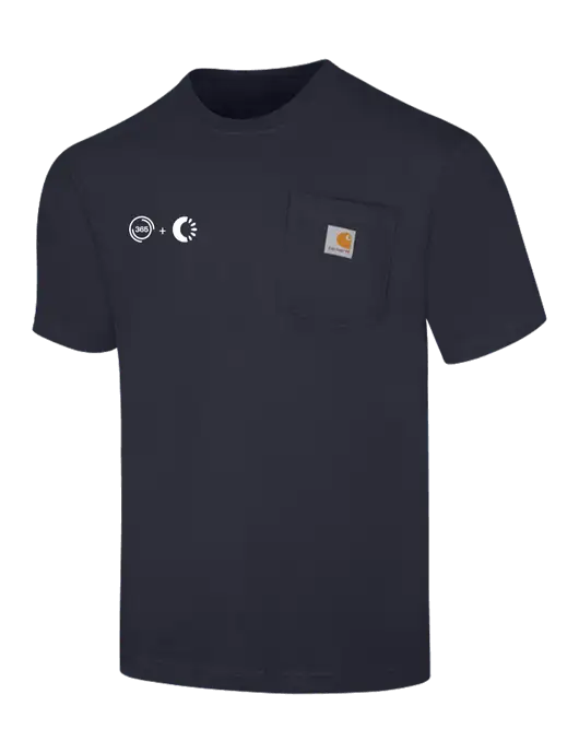 Carhartt Workwear Dark Navy Pocket Short Sleeve T-Shirt w/365 Cantaloupe Logo