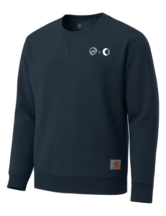 Carhartt Navy Midweight Crewneck Sweatshirt w/365 Cantaloupe Logo