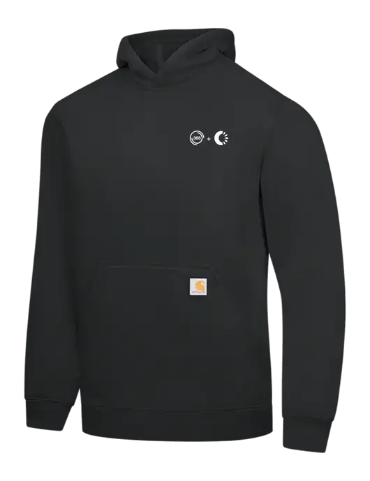 Carhartt Black Midweight Hooded Sweatshirt w/365 Cantaloupe Logo