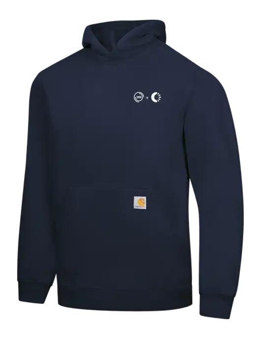 Carhartt Navy Midweight Hooded Sweatshirt w/365 Cantaloupe Logo