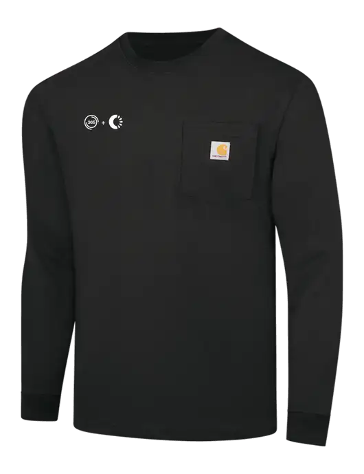 Carhartt Black Workwear Pocket Long Sleeve T-Shirt w/365 Cantaloupe Logo