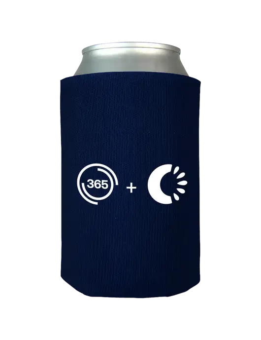 Dark Navy Foam Coolie w/365 Cantaloupe Logo