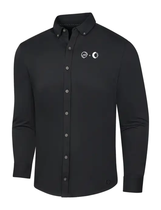 OGIO Blacktop Modern Code Stretch Button-Up Shirt w/365 Cantaloupe Logo