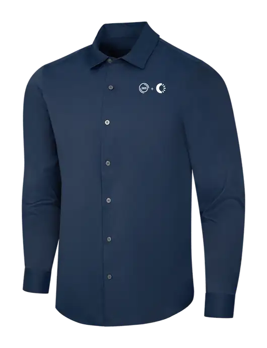 Navy City Stretch Shirt w/365 Cantaloupe Logo