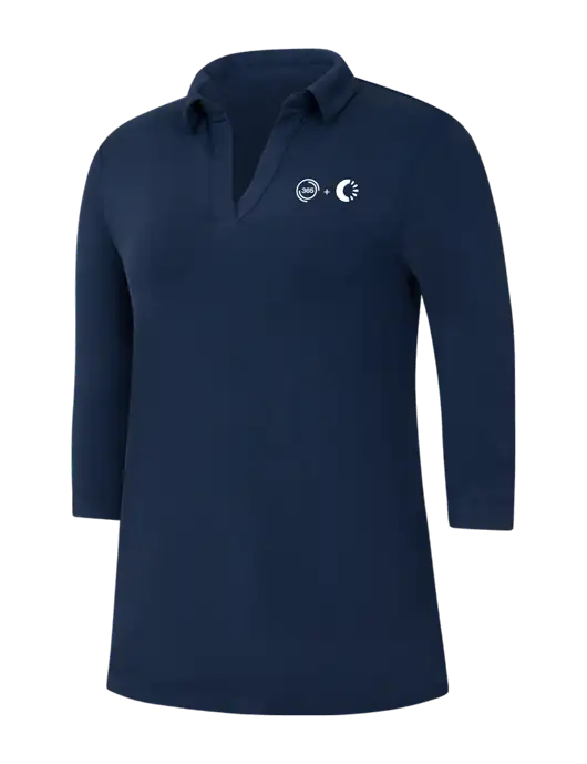 Navy Womens Luxe Knit Tunic w/365 Cantaloupe Logo