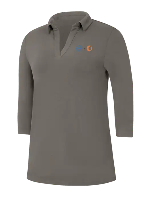 Womens Dark Grey Luxe Knit Tunic w/365 Cantaloupe Logo