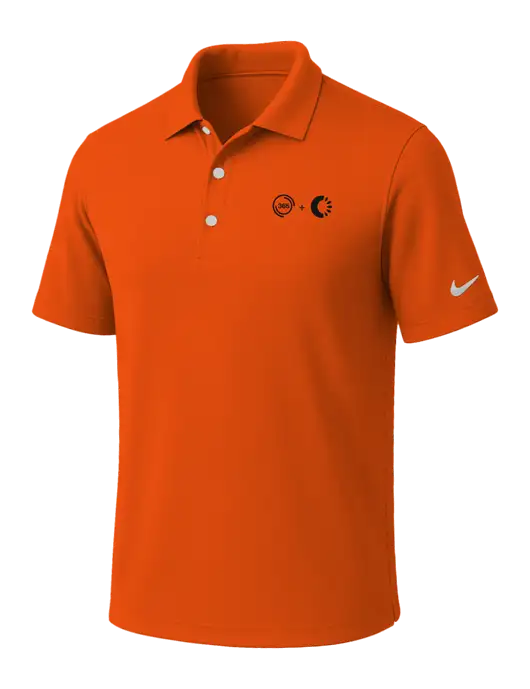 NIKE Orange Dri-Fit Micro Pique Polo w/365 Cantaloupe Logo