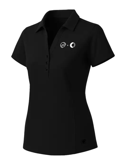 OGIO Womens Blacktop ONYX Polo w/365 Cantaloupe Logo