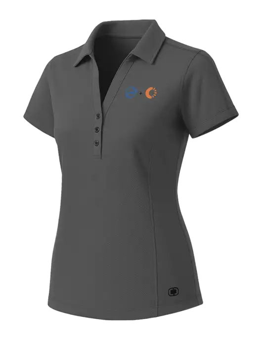 OGIO Womens Medium Grey ONYX Polo w/365 Cantaloupe Logo
