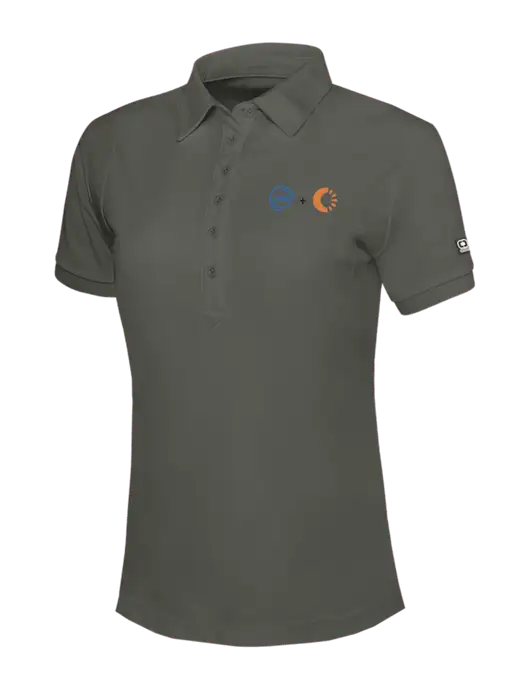 OGIO Womens Medium Grey Jewel Polo w/365 Cantaloupe Logo