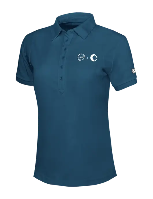 OGIO Womens Light Navy Jewel Polo w/365 Cantaloupe Logo