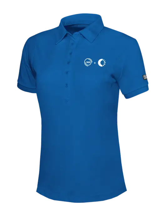 OGIO Womens Royal Blue Jewel Polo w/365 Cantaloupe Logo