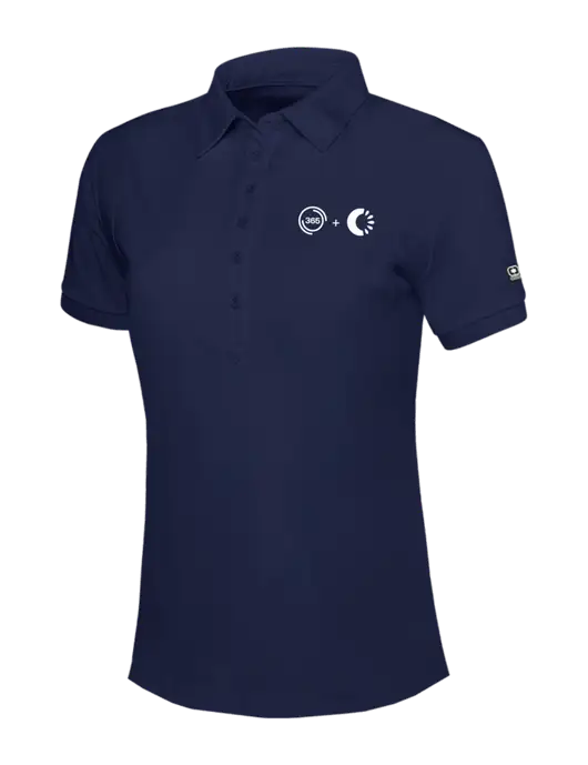 OGIO Womens Navy Jewel Polo w/365 Cantaloupe Logo