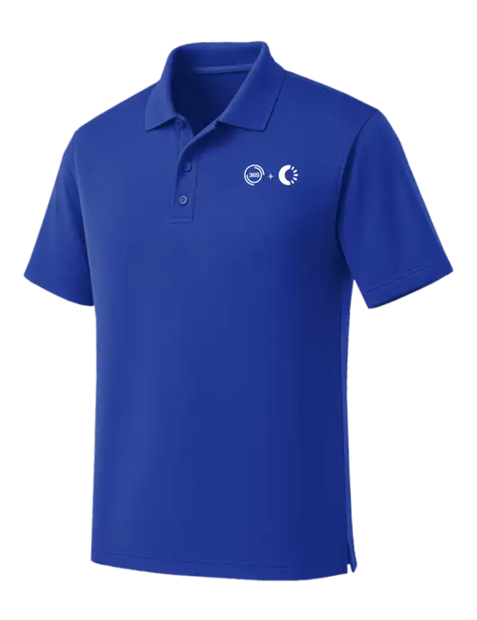 Dark Royal Dry Zone UV Micro Mesh Polo w/365 Cantaloupe Logo